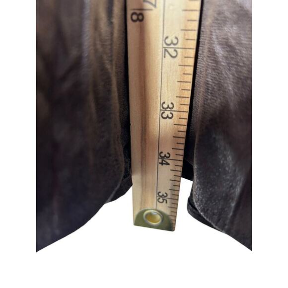 Vintage Reba Skirt Womens Size 14 Brown Velvety Flowy Boho Prairie A-Line Maxi - Picture 11 of 12